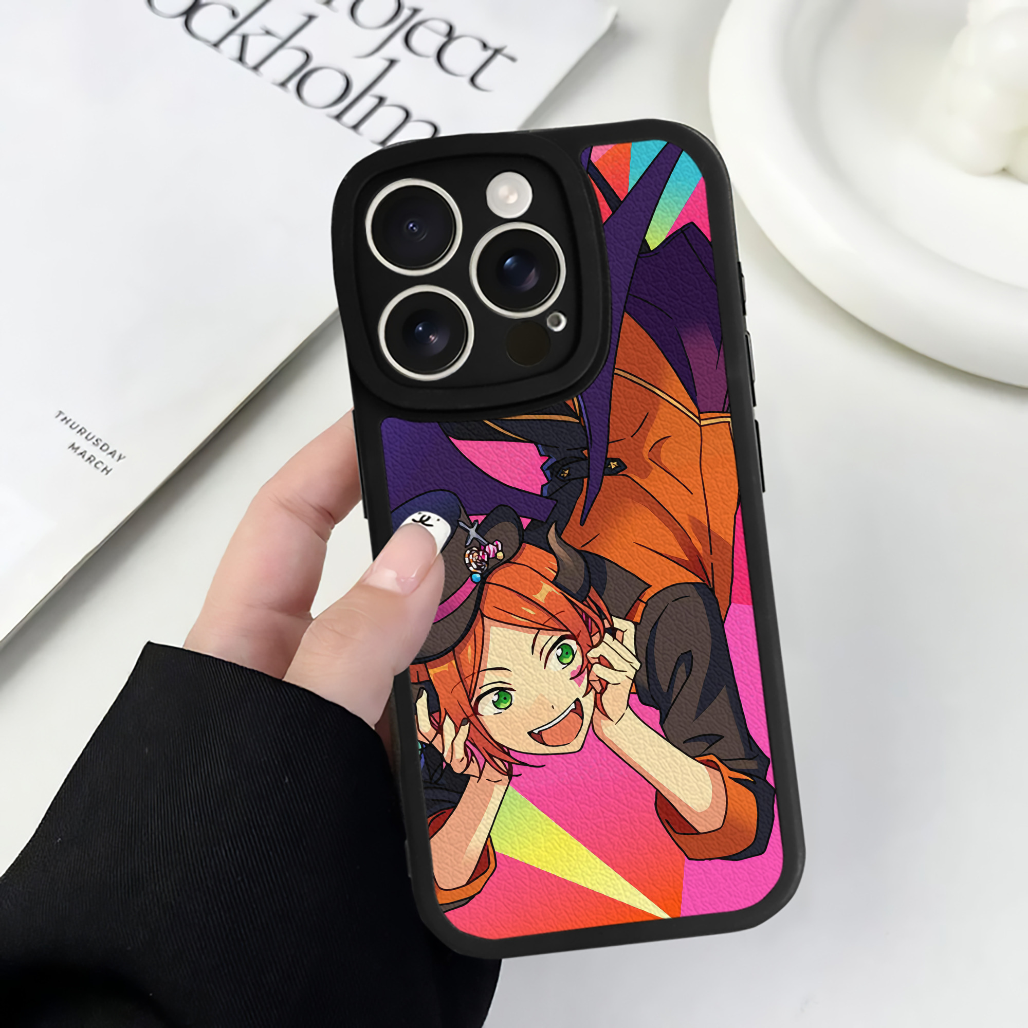 （画像用） あんさんぶるスターズ! Ensemble Stars 【iPhone 16シリーズ対応】シリコンスマホケース（レザー調） 材質：シリコン